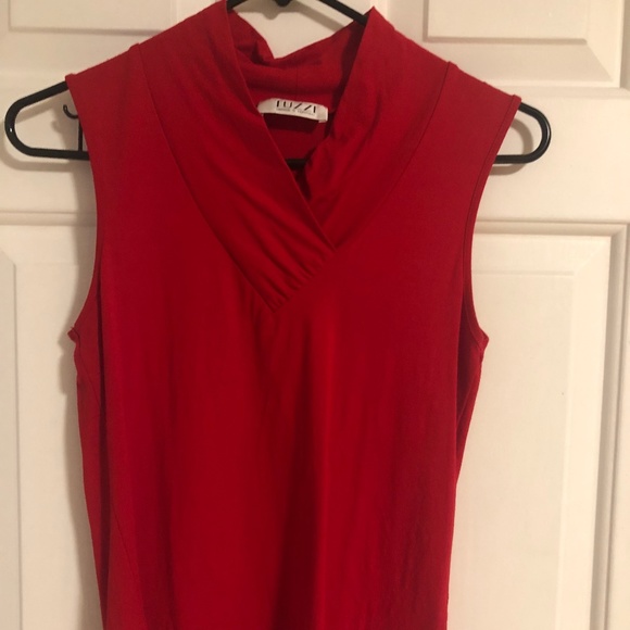 TUZZI Red Sleeveless Top - Picture 1 of 5